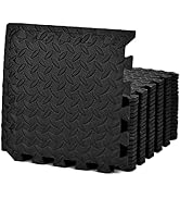 Exercise Mat with EVA Foam Floor Tiles, Interlocking for Indoor Gym and Home Use, Soft Flooring f...