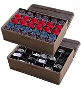 AARAINBOW 2 Packs Underwear Socks Ties Storage Organizer with Lids Foldable Closet Drawer Organiz...