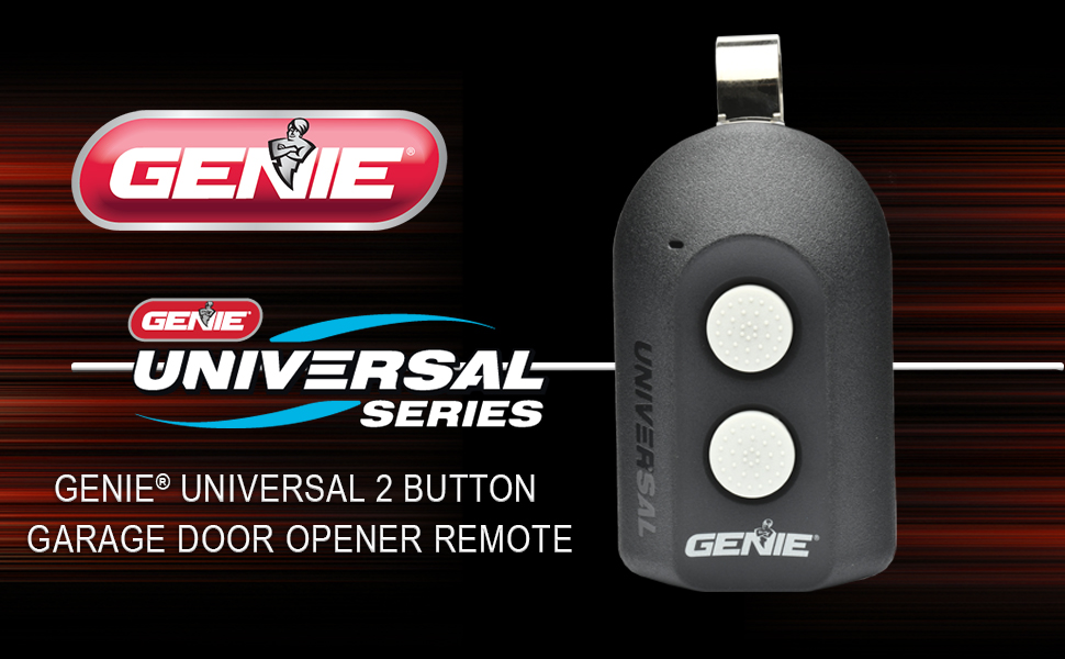 Universal 2 button Garage Door Opener remote by Genie, works on all garage door opener brands 