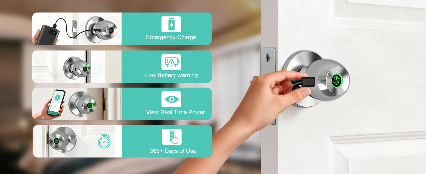 Thumbprint Keyless Entry Door Lock