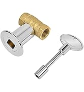 Skyflame 1/2 Inch Straight Gas Key Valve Kit for Fire Pit Fireplace with Flange and 3 Inches Key,...