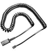 TruVoice U10P Adapter Cable Compatible with Any Plantronics QD Headset - Works with Mitel, Nortel...