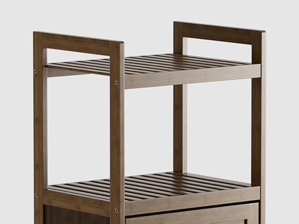 upper 2 tier storage shelves