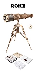 ROKR 3D Wooden Puzzle for Adults Mechanical Car Model-DIY Building Vehicle Kits-Brain Teaser Toys-Gi...