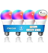 meross Smart Light Bulb, Smart WiFi LED Bulbs Compatible with Apple HomeKit, Siri, Alexa, SmartTh...