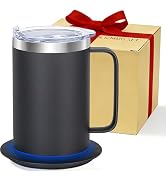 Zhenglu Coffee Warmer Mug Set for Desk, Self Heating Coffee Cup with Lid, USB Electric Coffee Mug...