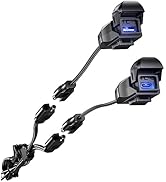 Kaedear Motorcycle USB Charger, Waterproof, Smartphone Charger, Dual USB Port, SAE DC 12V Fuse, P...