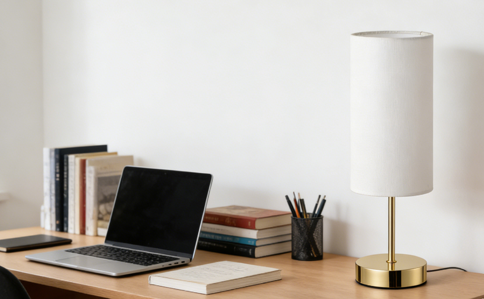Small Nightstand Table Lamp for Bedroom