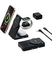 3 in 1 Charging Station for iPhone 16 15 14 13 12, 11 X 8 Series (with MagSafe Case), Wireless Ch...