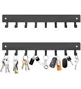 Yoanxong 2 Pack Key Holder for Wall, Key Hooks with 8 Hooks, No Drilling Required, Self-Adhesive ...