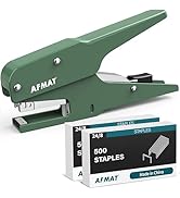 AFMAT Effortless Plier Stapler, 50 Sheet All Metal Stapling Plier, with 1000 5/16" Staples, Handh...