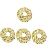 Toddmomy 4pcs Ambience Lampshade White Vine Indoor Wicker