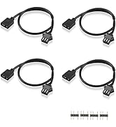 GINTOOYUN RGB Extension Cable, 3-pin to SM 3Pin Female ARGB Connector Adapter Cable,5V 3-Pin Addr...