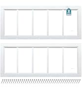 Melkus Shed Window 12"x30" 2 Pack Transom Window Fixed Design with Tempered Glass, Perfect for Sh...