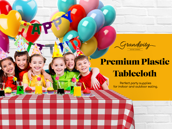  Grandipity Rectangle Tablecloth GINGHAM RED
