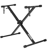AODSK Single-X Keyboard Stand Adjustable Width &amp; Height,Piano Stand with Locking Straps &amp; Quick R...