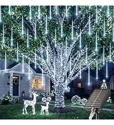 Brightown Solar Meteor Shower Icicle Lights (White)