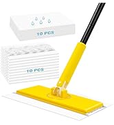 NEWE Sweeper Mop, 2-in-1 Starter Kit for Swiffer 10 Dry Sweeping Cloths and 10 Wet Mopping Pads, ...