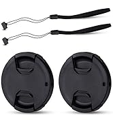JJC 2-Pack 58mm Front Lens Cap Cover for Canon EOS Rebel T7 T6 T5 T100 4000D T8i T7i T6s T6i T5i ...