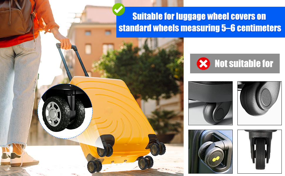 vivinin 16 PCS Luggage Wheel Covers