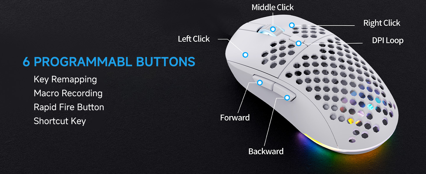 6 programmable buttons