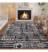 Rugcomf Living Room Rug 5x7 Rug Machine Washable Boho Area Rug Non Slip Moroccan Vintage Low Pile...