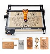 Laser Engraver Machine, P1 S Pro 6W(6000mW) Cutting Machine 380x370mm Large Area, WiFi Control, E...