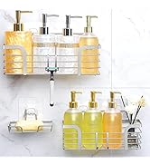 Yougai Shower Caddy Shower Shelf with Soap Dish and 4 Hooks, SUS304 Stainless Steel Shampoo Holde...