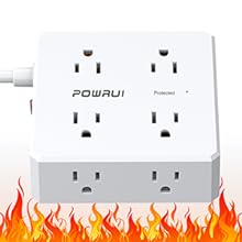 surge protector flat plug