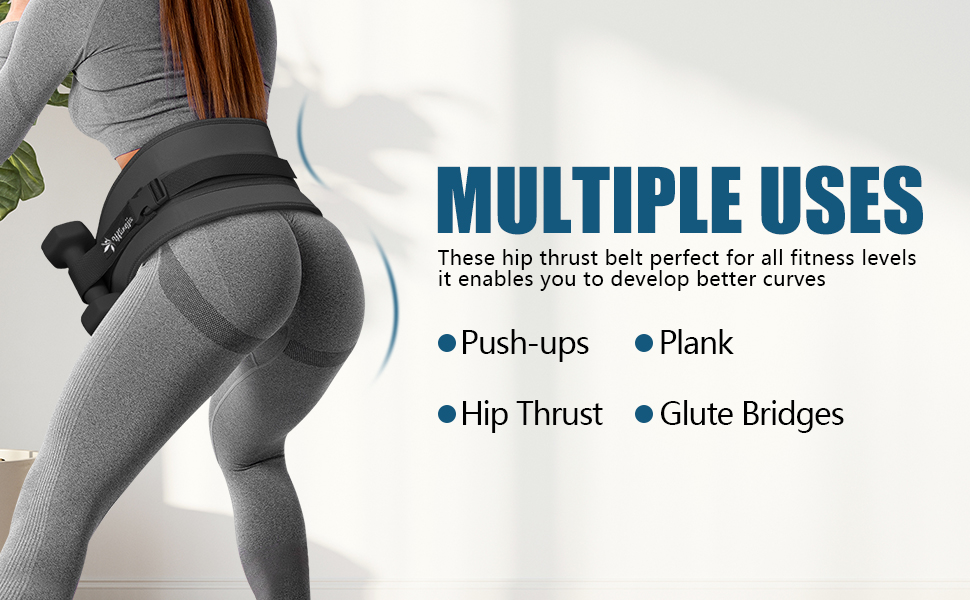 butt workout equipment for women, belt for hip thrust, butt workout, booty bands for women butt lift