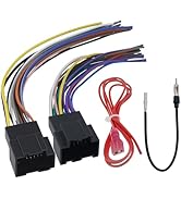 DALQUIS Radio Wiring Harness with Antenna Adapter, Aftermarket Radio Harness Cable Adapter Fits f...