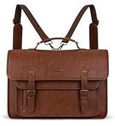 MOSISO 3 in 1 Laptop Bag, PU Leather Shoulder Bag Briefcase Messenger Satchel Laptop Backpack, Co...