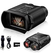 GeowFiiTech Night Vision Goggles &amp; Night Vision Binoculars - 2600mAh Rechargeable Infrared Digita...