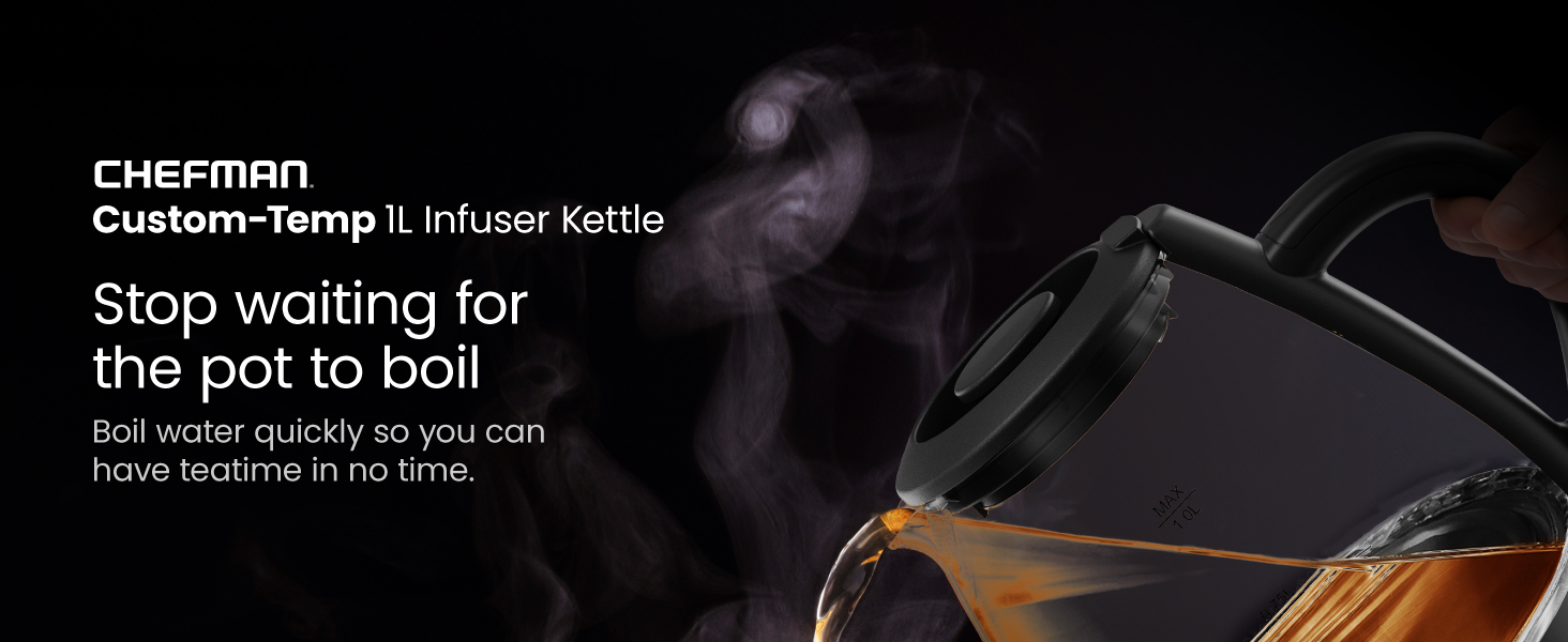 Chefman Custom-Temp 1L Infuser kettle