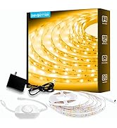 DAYBETTER Warm White LED Strip Light,16.4ft Dimmable Bright Rope Light,3000K 12V LED Light Strip,...