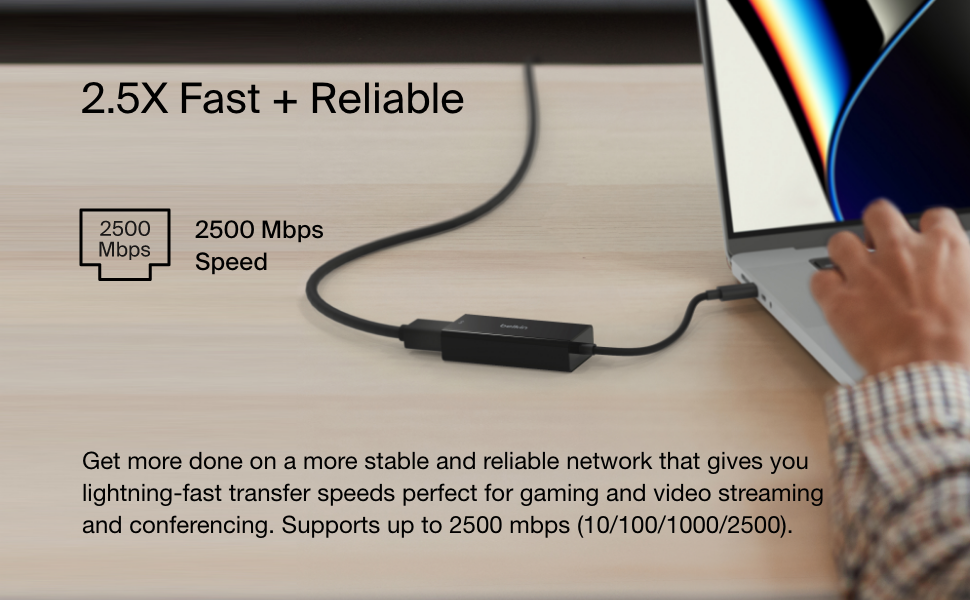 Belkin USB Type C to 2.5gb adapter