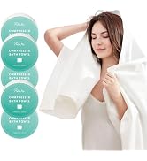 PUFFIN TRIP Compressed Towel Tablets Disposable Bath Towel 55’’x27.5’’ Larger Thicker Softer Reus...