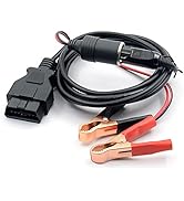 VSTM OBD II Vehicle ECU Emergency Power Supply Cable Memory Saver (3Meter) with Alligator Clip-On...