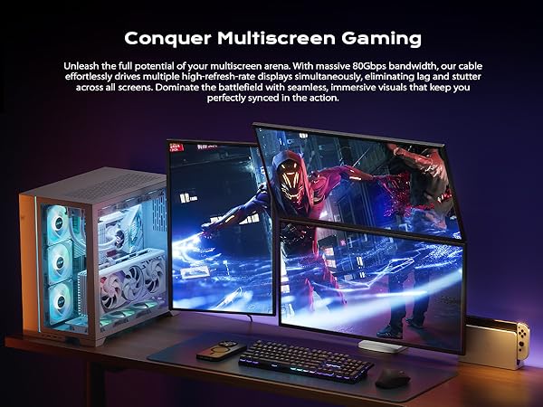 Unleash the full potential of your multiscreen arena. With massive 80Gbps bandwidth