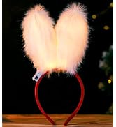 Uranian Bunny Ears Headband Light Up LED Anime Cosplay Party Costume Hair Accessories for Women