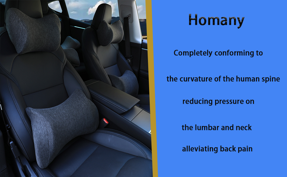 Lumbar Support Pillow and Car Headrest Pillow Kit