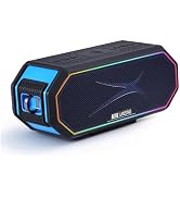 Altec Lansing Loud Portable Speakers Bluetooth Wireless Waterproof - MultiColor LED, 20 Hour Play...