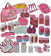 50Piece Baby Doll Feeding &amp; Caring Accessory Set in Zippered Carrying Case - Accessories for Dolls