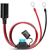 Nilight Female Cigarette Lighter Outlet 3Ft + Eyelet Terminal Plug and Blade Fuse Holder 12V 16AW...