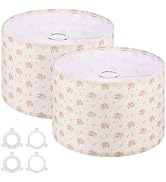 PATIKIL Drum Lamp Shades for Table Lamps 12"x12"x8" Linen Lampshade Set of 2 Easy Assembly Lamp S...