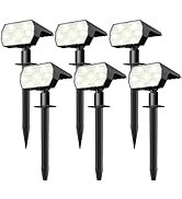 NYMPHY Solar Lights Outdoor Waterproof IP68, 56 LED 3 Lighting Modes Solar Powered Garden Yard Sp...