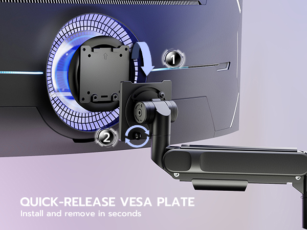 GDT1008WLBK Quick release vesa plate