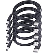 LANMINGLEL USB to DC Power Cord USB 2.0 A Male to DC Male 5.5mm x 2.1mm 5 Volt Jack Power Cable f...