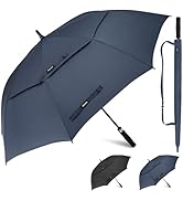 Gonex 54/62/68/72/80 Inch Extra Large Golf Umbrella, Automatic Open Travel Rain Umbrella with Win...