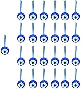 Erbulus 25pcs 1.2" Turkish Evil Eye Glass Beads - Greek Evil Eye Charms Bulk - Evil Eye Ornaments...